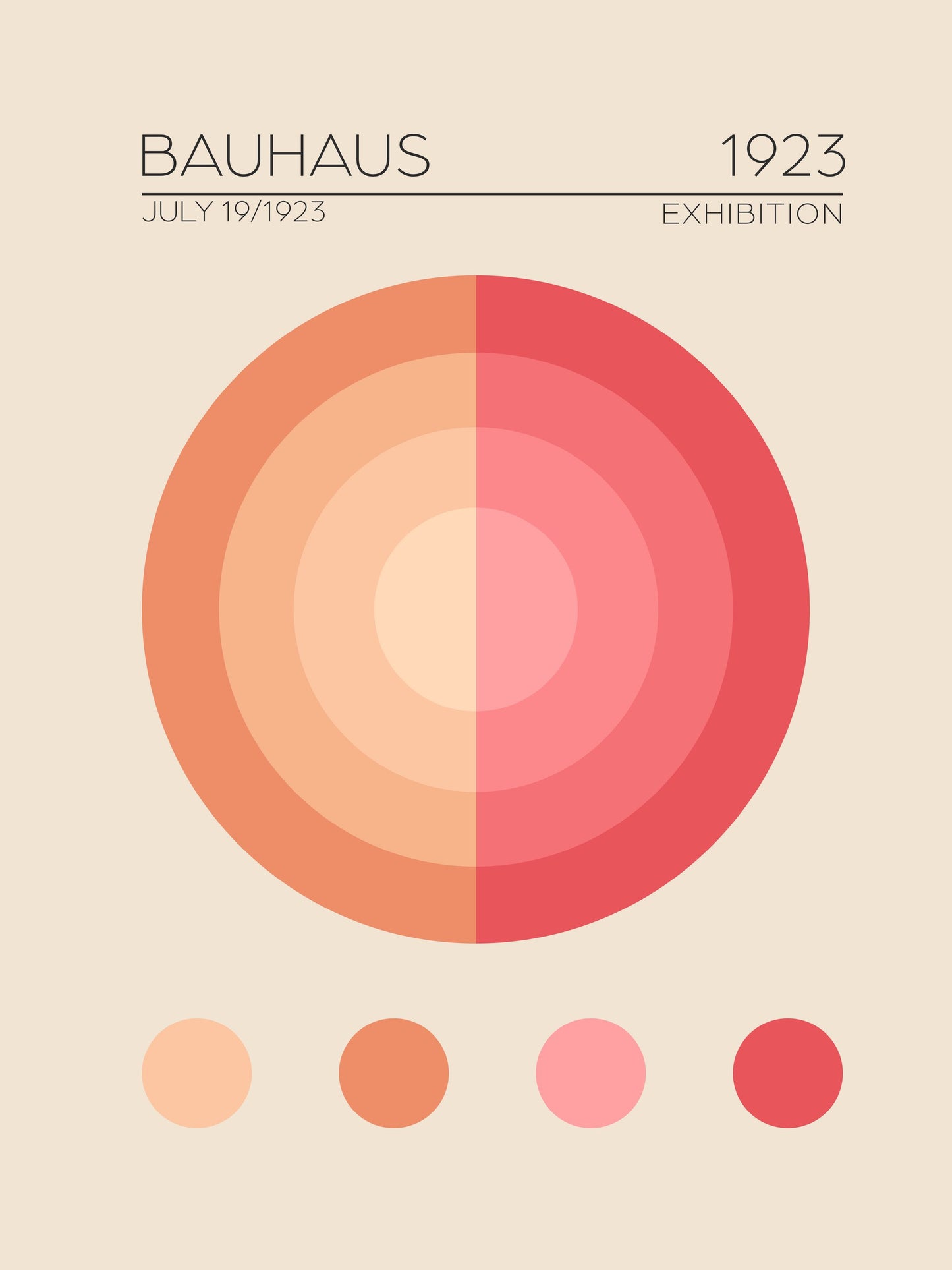 Bauhaus Pembe Daire - Poster / Art Print