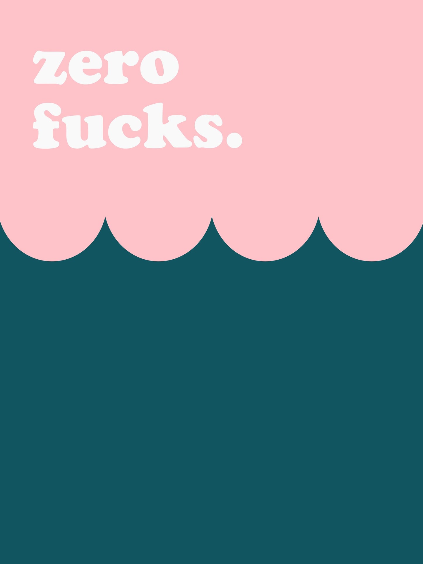 Zero Fucks - Poster / Art Print