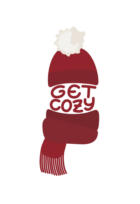 Get cozy (red) - Poster / Art Print
