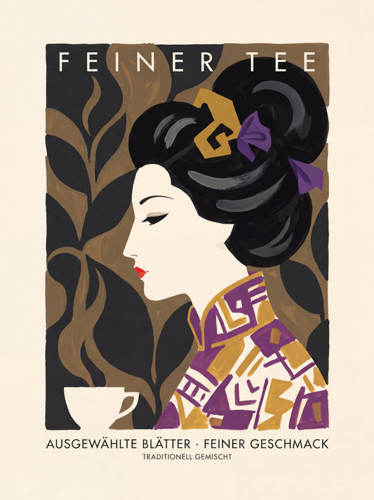 Elegant Tea Woman - Poster / Art Print