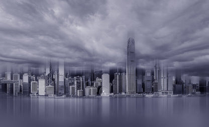 A view of Victoria Harbor in Hongkong - Poster / Art Print