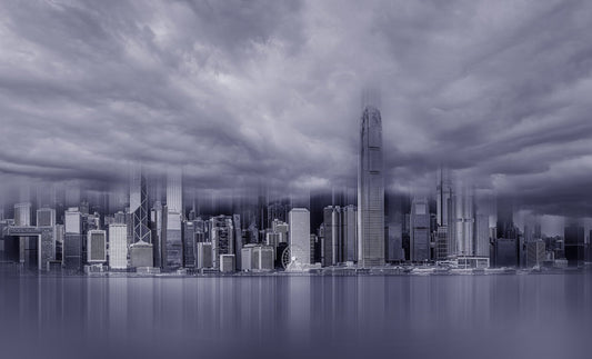 A view of Victoria Harbor in Hongkong - Poster / Art Print