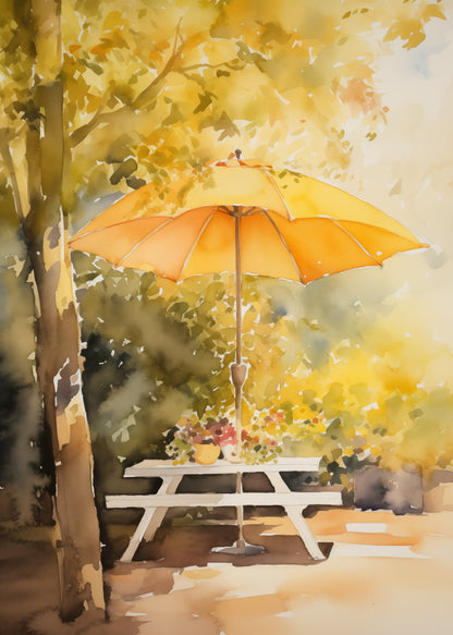 Summer In the Back Garden - Poster / Art Print