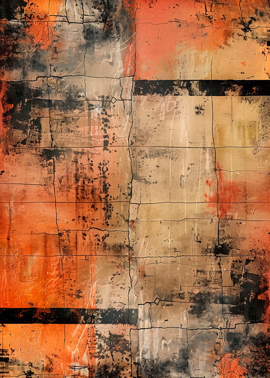 Abstract Cracks No 1 - Poster / Art Print