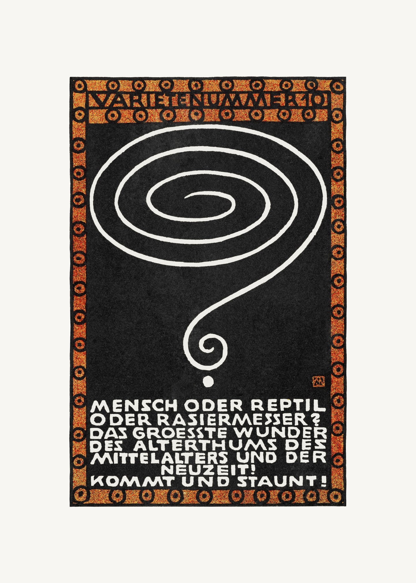 Variety Act 10 Man or Reptile or Razor? - Poster / Art Print