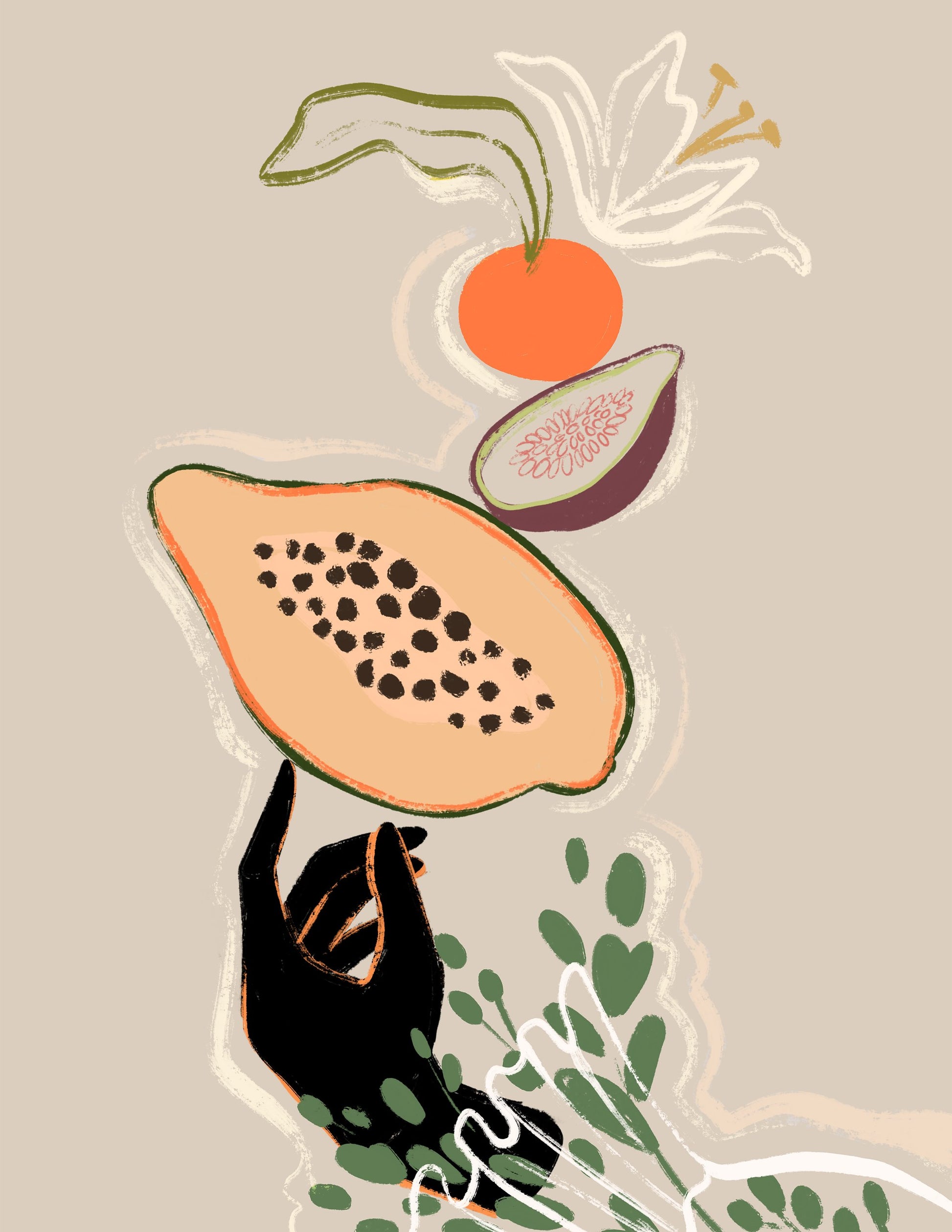 Balancing Fruits - Poster / Art Print