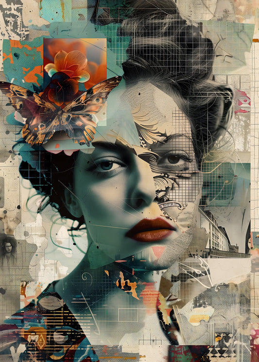 The Collage Girl No 3 - Poster / Art Print