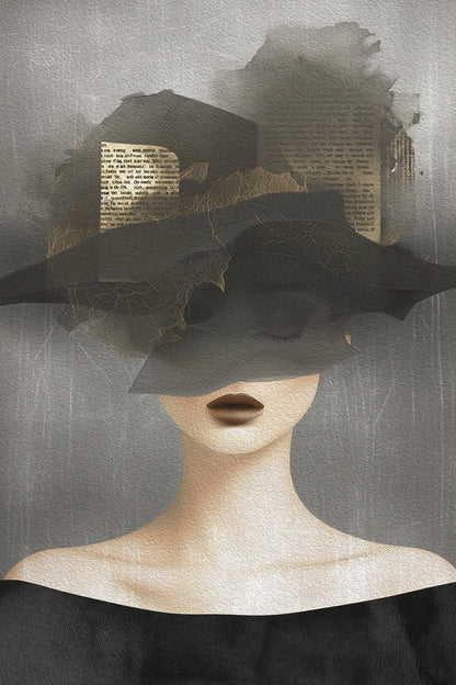 Lady In Hat No 2 - Poster / Art Print
