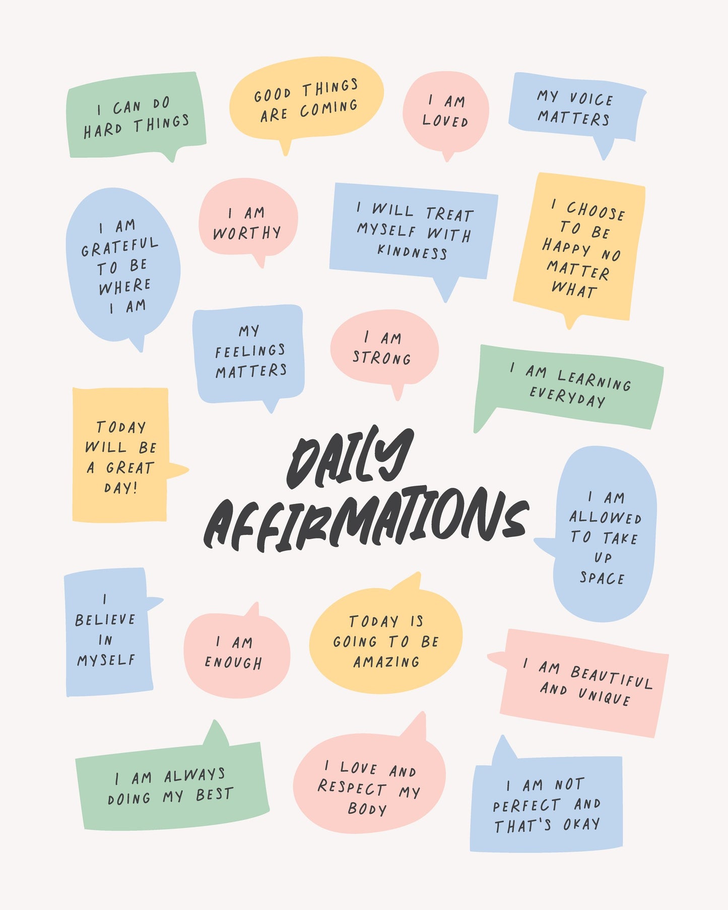 Daily Affirmations - Poster / Art Print