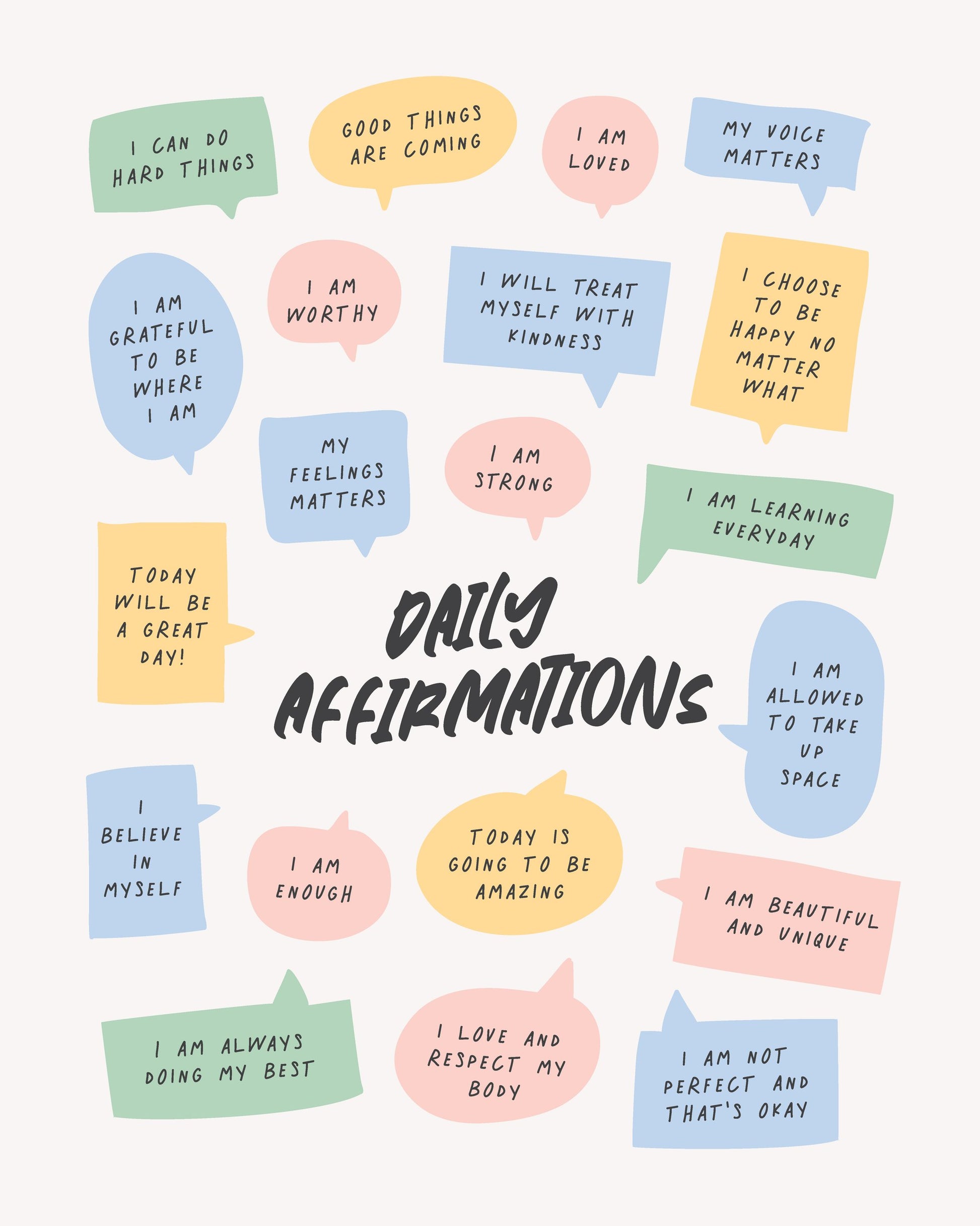 Daily Affirmations - Poster / Art Print
