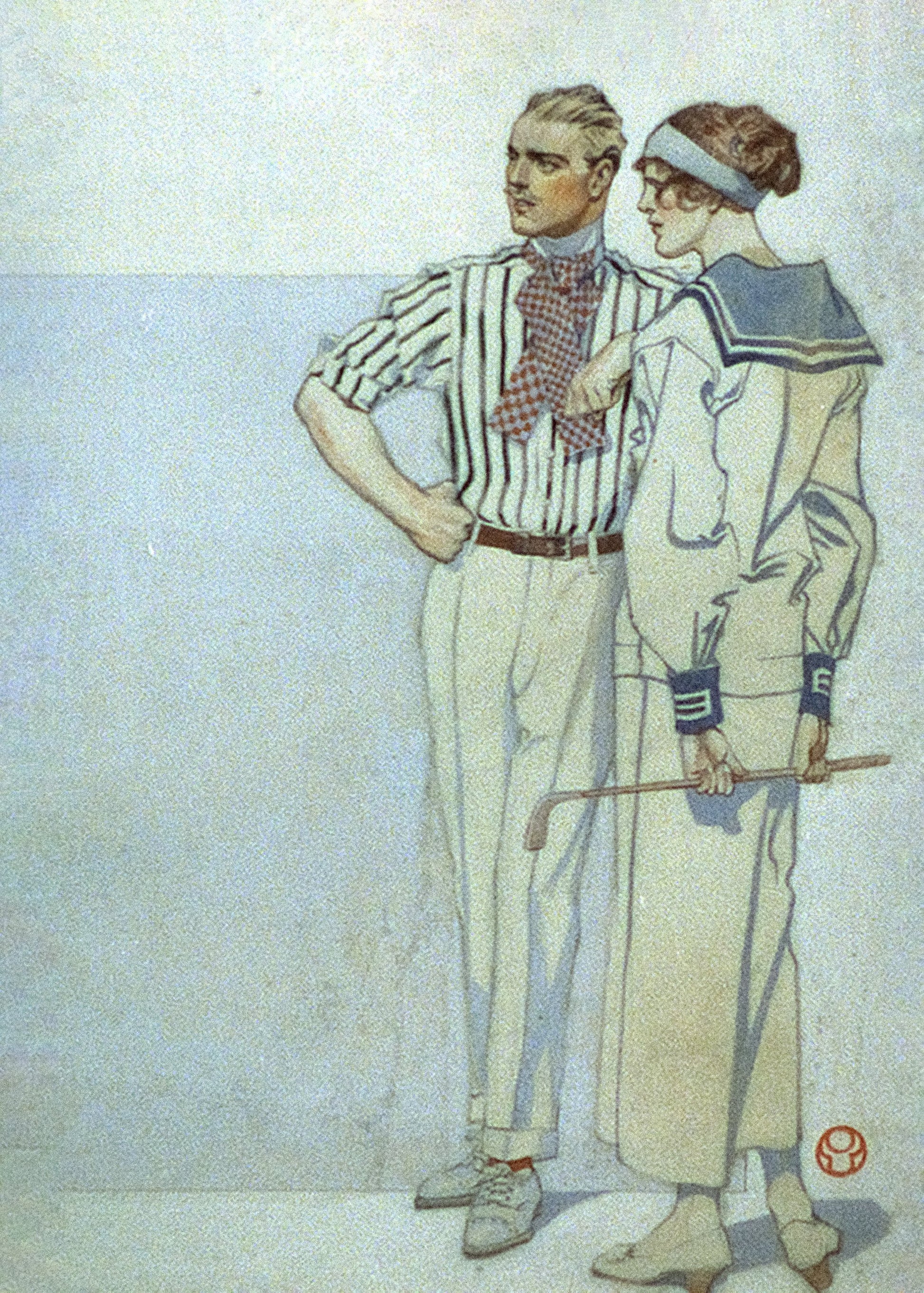 Man and Woman In Sport Clothes (1913) - Poster / Art Print