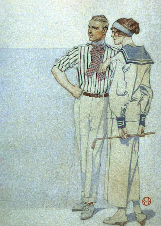 Man and Woman In Sport Clothes (1913) - Poster / Art Print