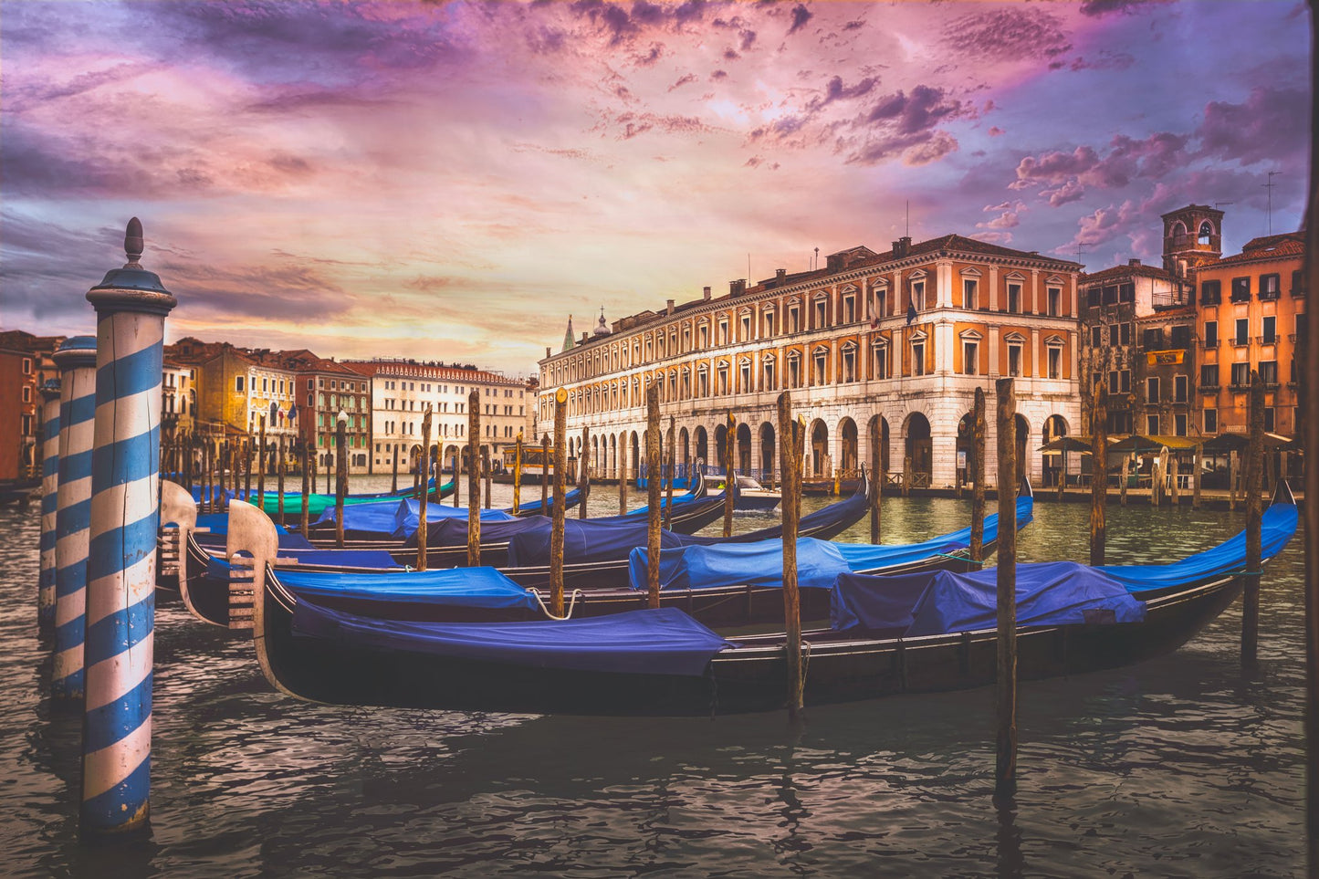 Gondolas of the Grand Canal - Poster / Art Print