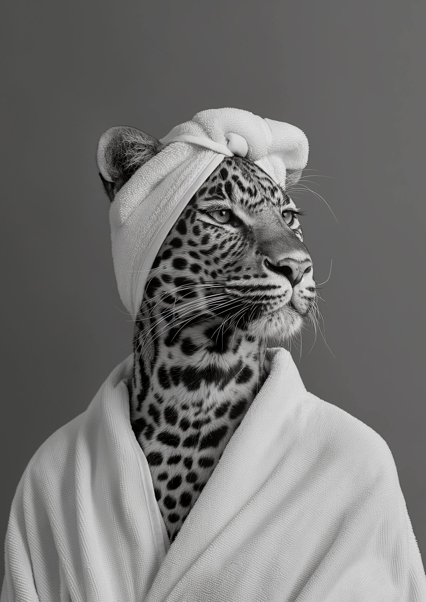 Lady Leopard Spa Day - Poster / Art Print