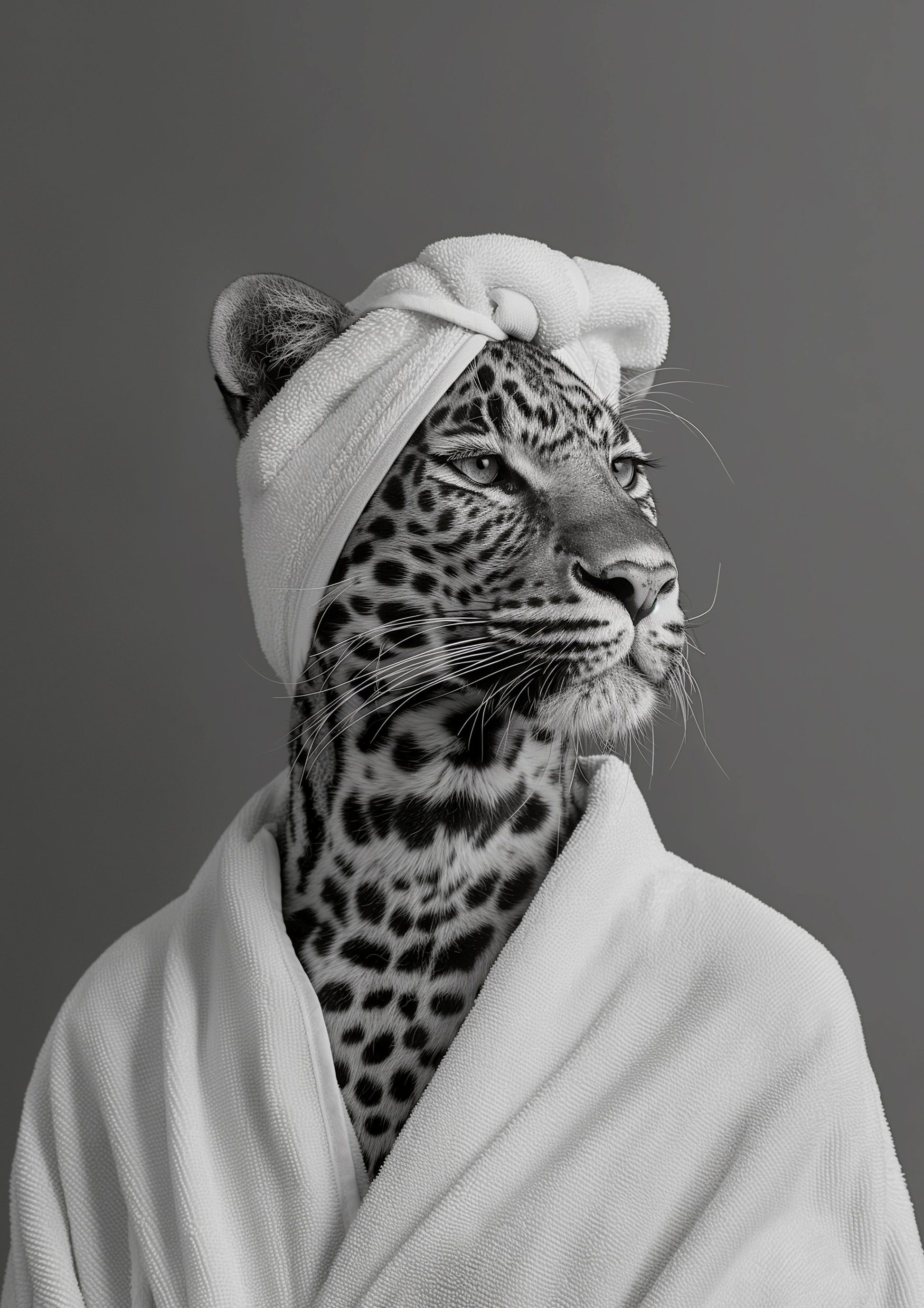 Lady Leopard Spa Day - Poster / Art Print