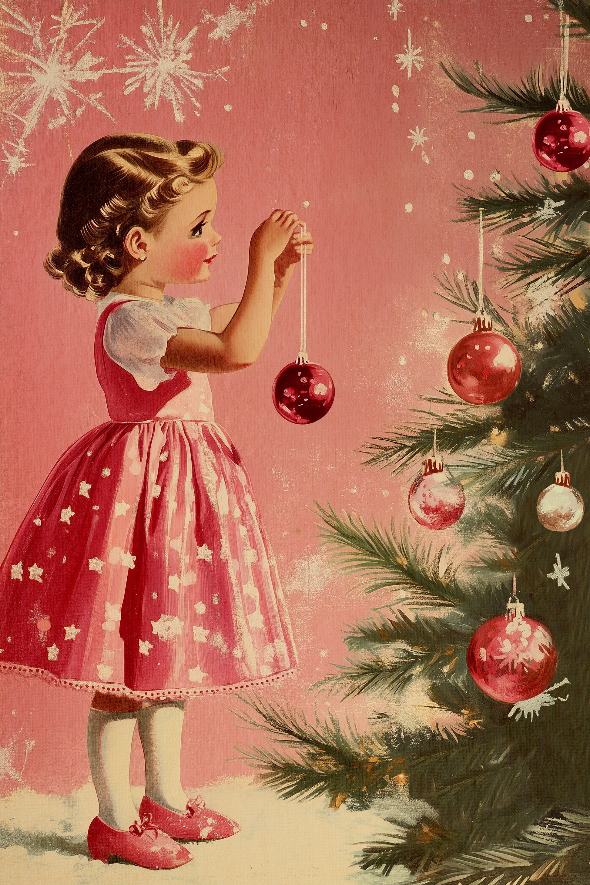 Girl With Baubles - Poster / Art Print