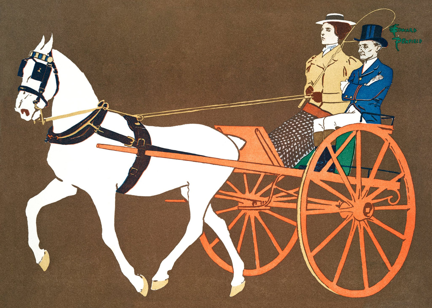 Women In Carriage (ca. 1890–1907) - Poster / Art Print