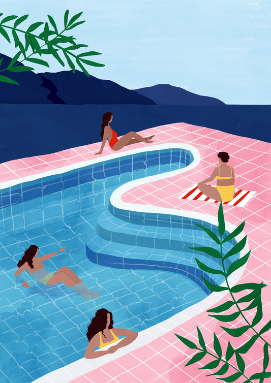 Pool Ladies - Poster / Art Print