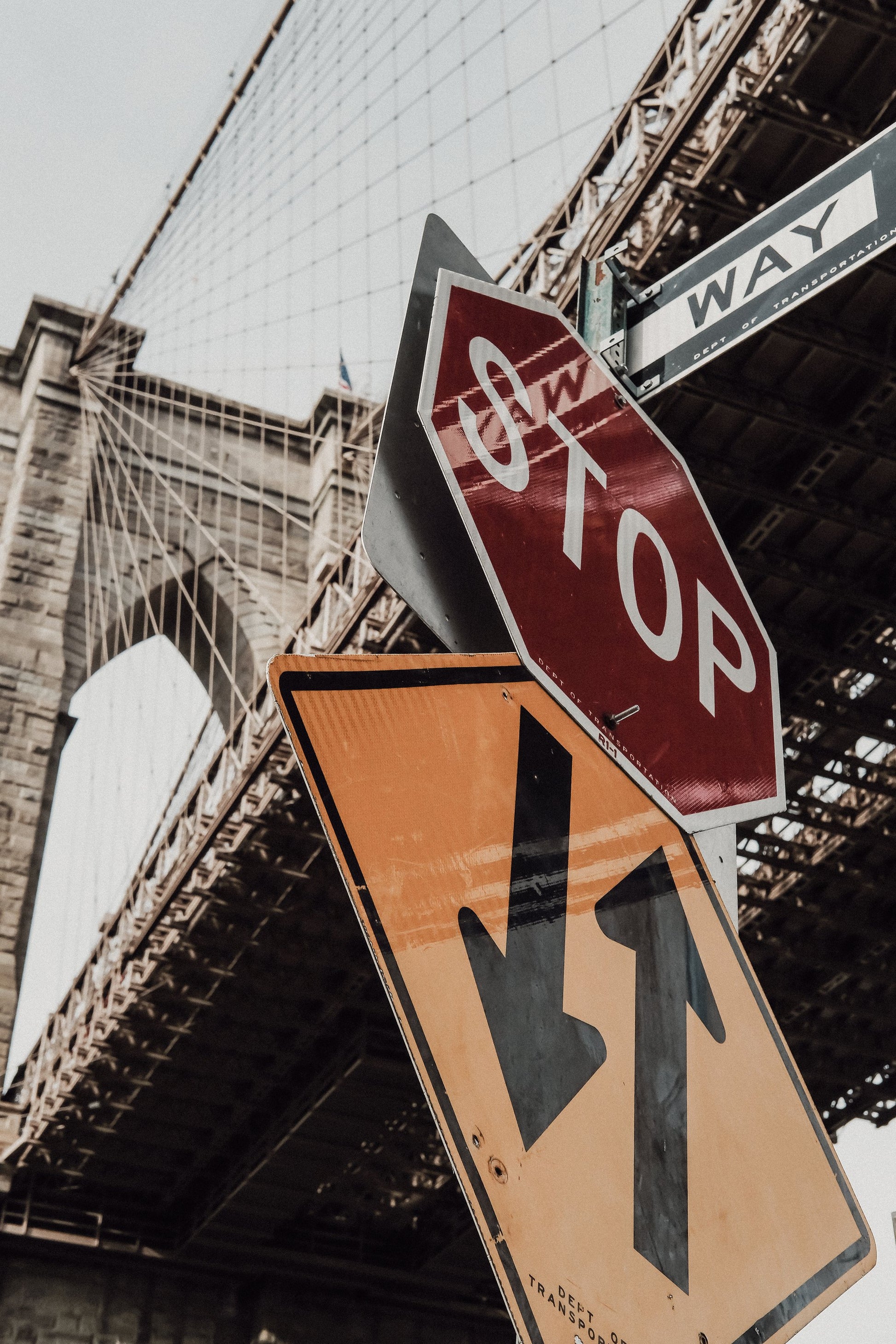 Brooklyn Bridge Stop - Poster / Art Print