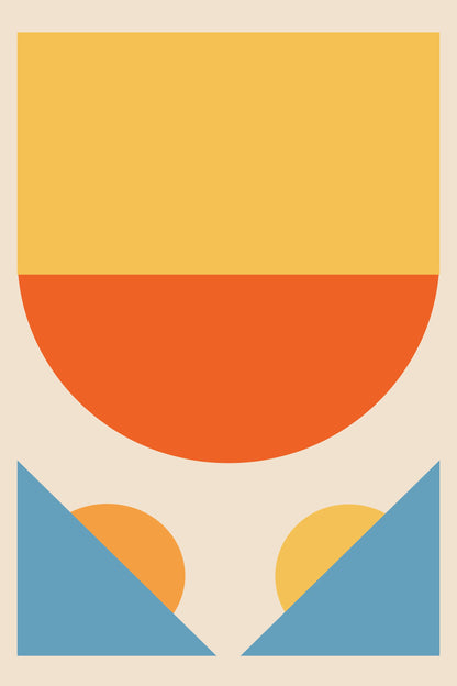 Bright Minimal Shapes Series #1 - Poster / Art Print