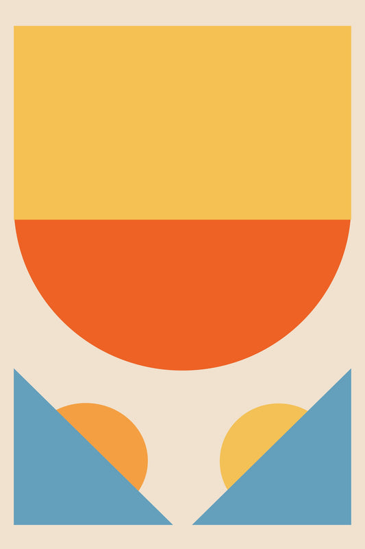 Bright Minimal Shapes Series #1 - Poster / Art Print