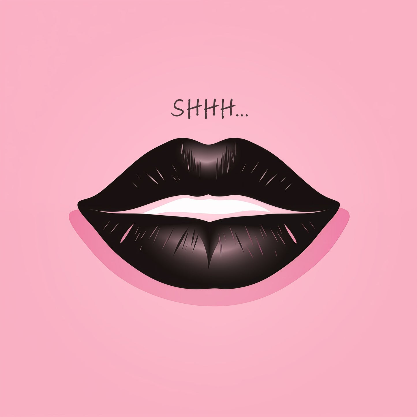 Lips In Black and Pink - Poster / Art Print