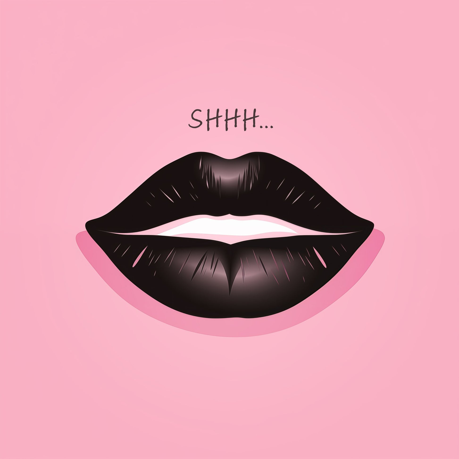 Lips In Black and Pink - Poster / Art Print