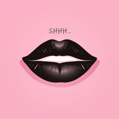 Lips In Black and Pink - Poster / Art Print