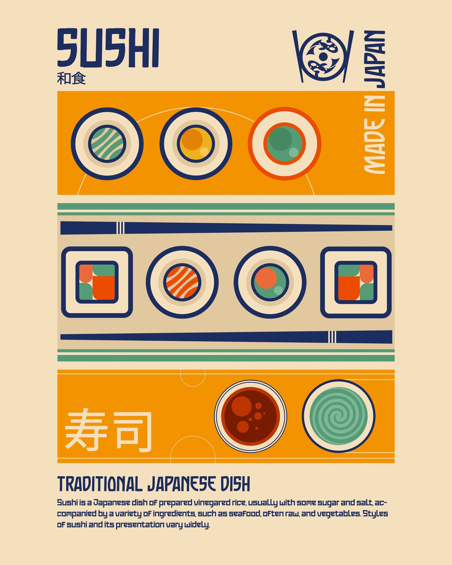 Sushi Japanese Food Print - Poster / Art Print