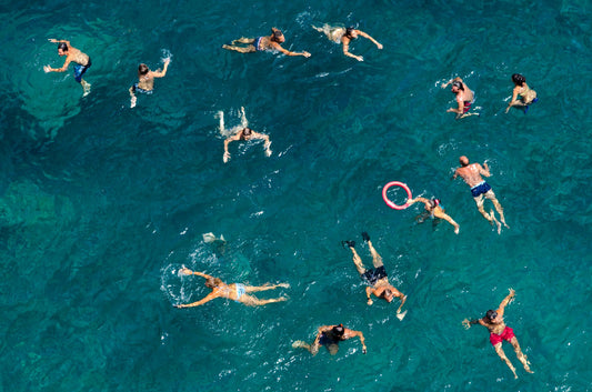 Blue water swim - Poster / Art Print
