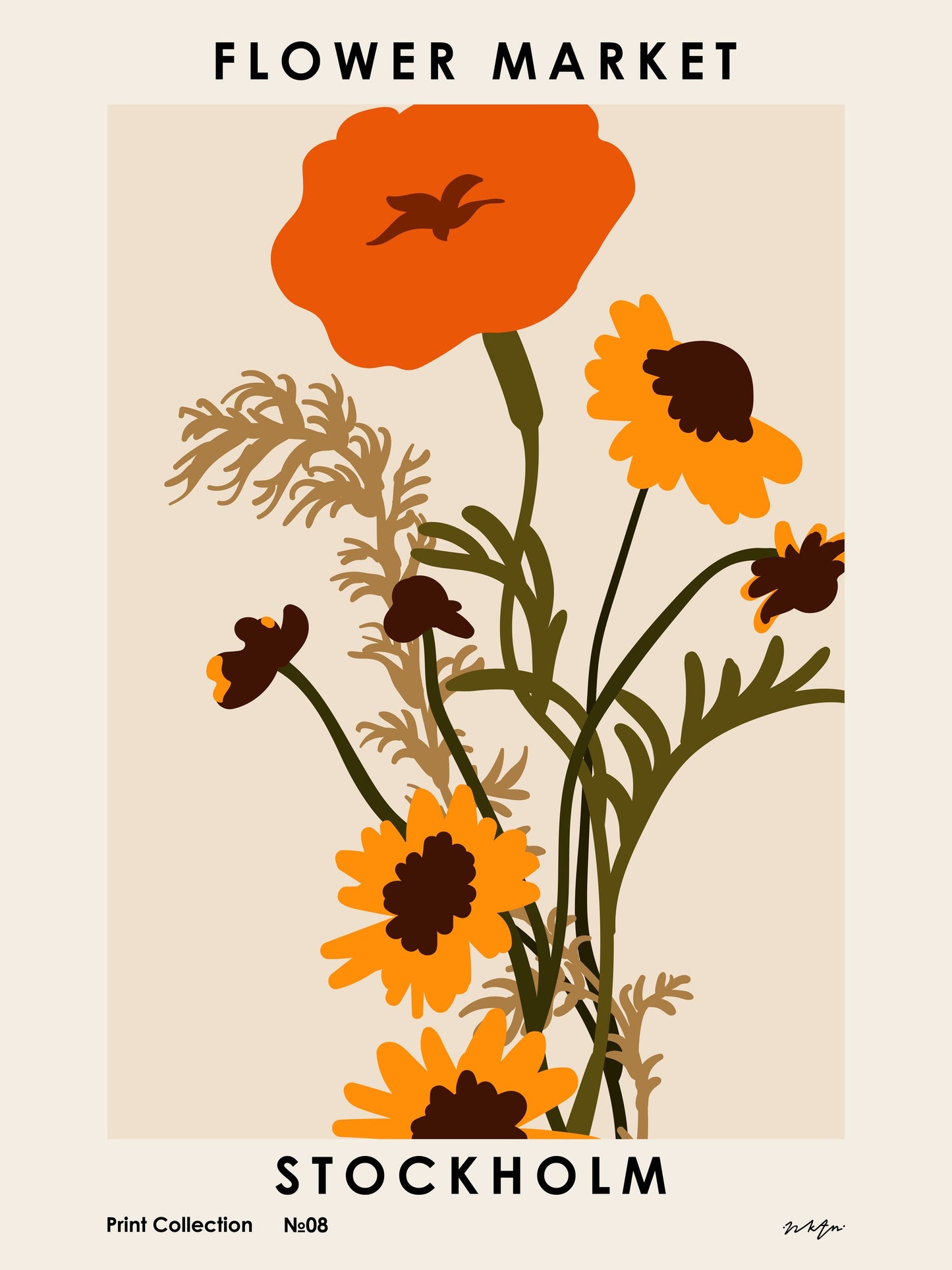 Flower Market. Stockholm - Poster / Art Print