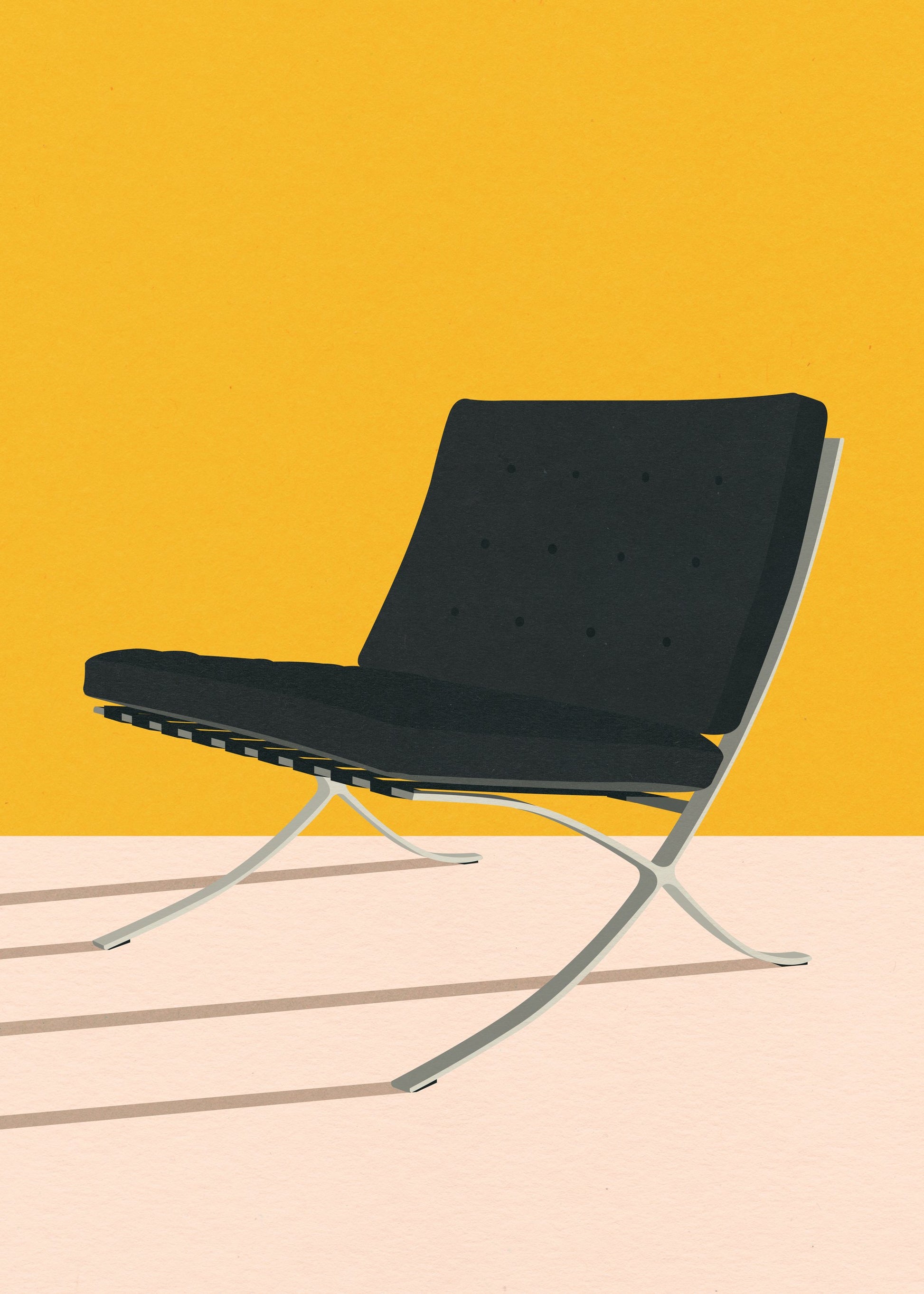 Barcelona Chair By Mies Van Der Rohe - Poster / Art Print