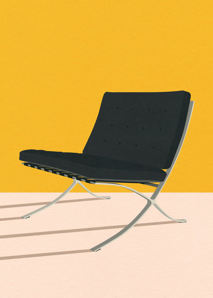 Barcelona Chair By Mies Van Der Rohe - Poster / Art Print