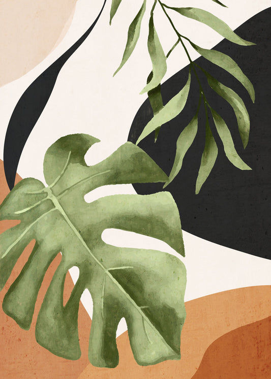 Abstract Art Tropical Leaves 23 - Poster / Art Print