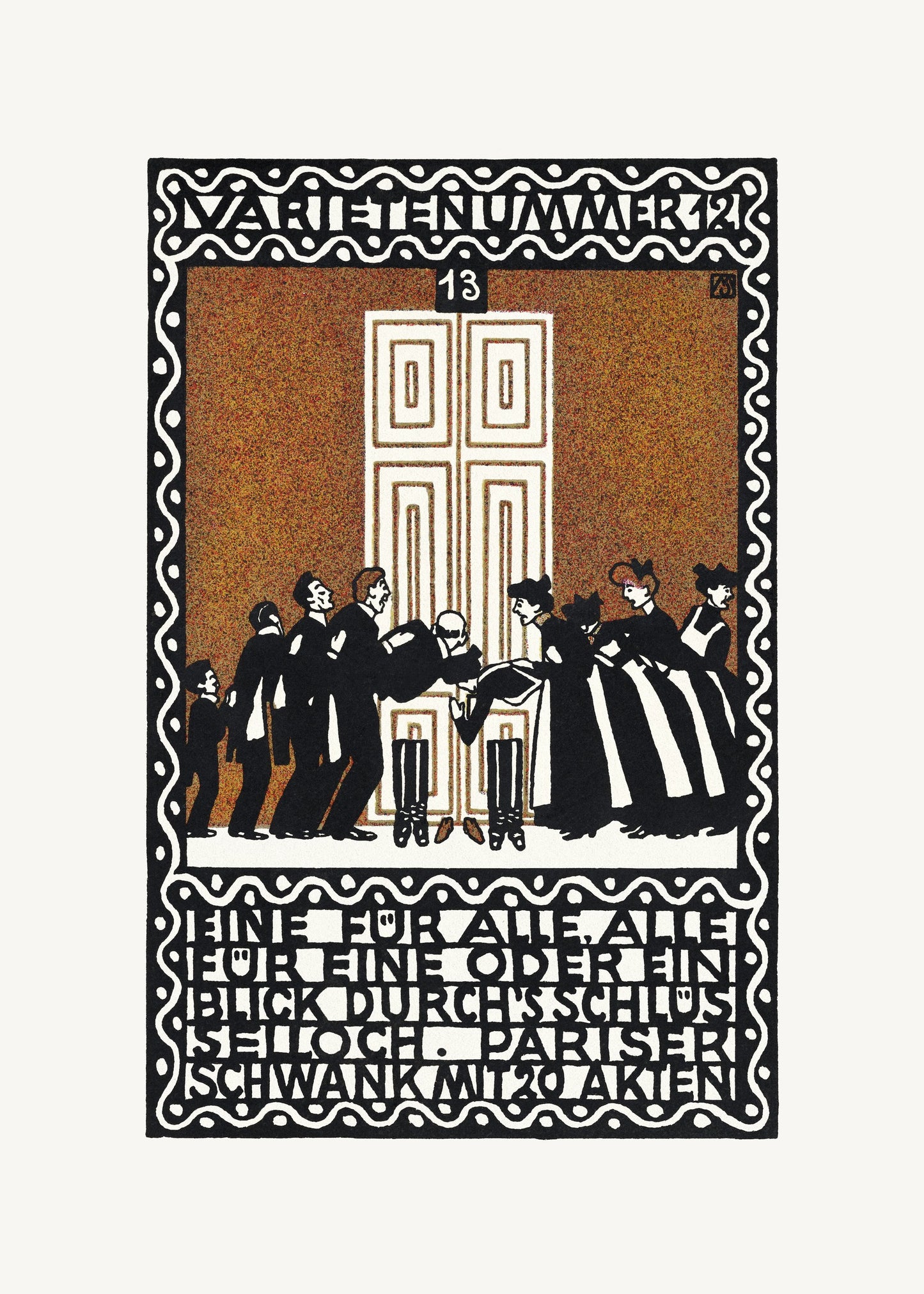 Variety Act 12  One for All, All for One or a Glimpse Through the Keyhole - Poster / Art Print