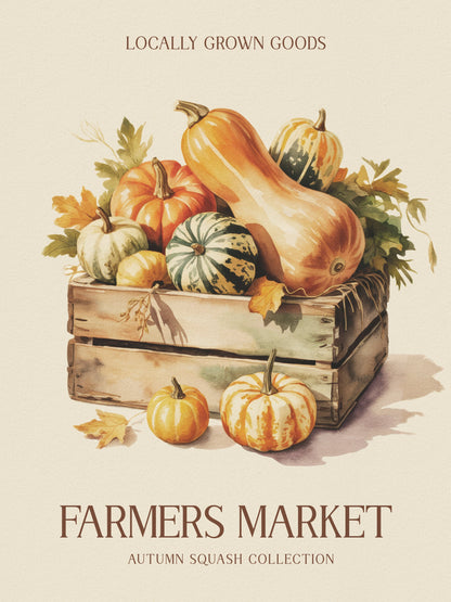 Farmers Market Squash - Poster / Art Print