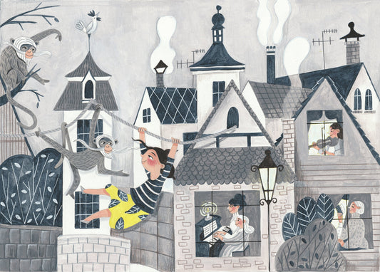 Exploring the big wide world - Poster / Art Print