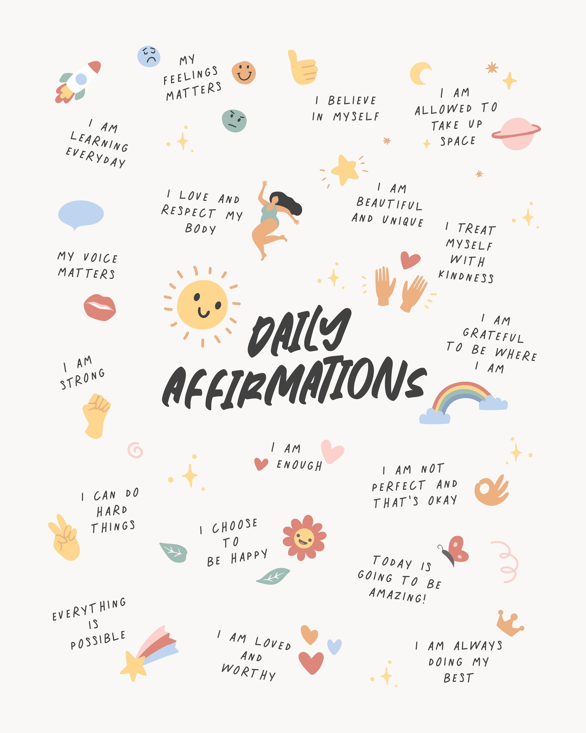 Daily Affirmations No2 - Poster / Art Print