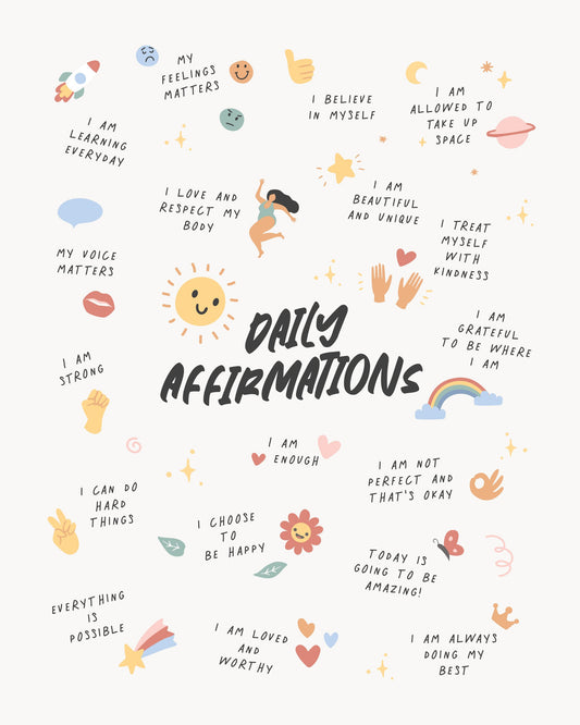 Daily Affirmations No2 - Poster / Art Print