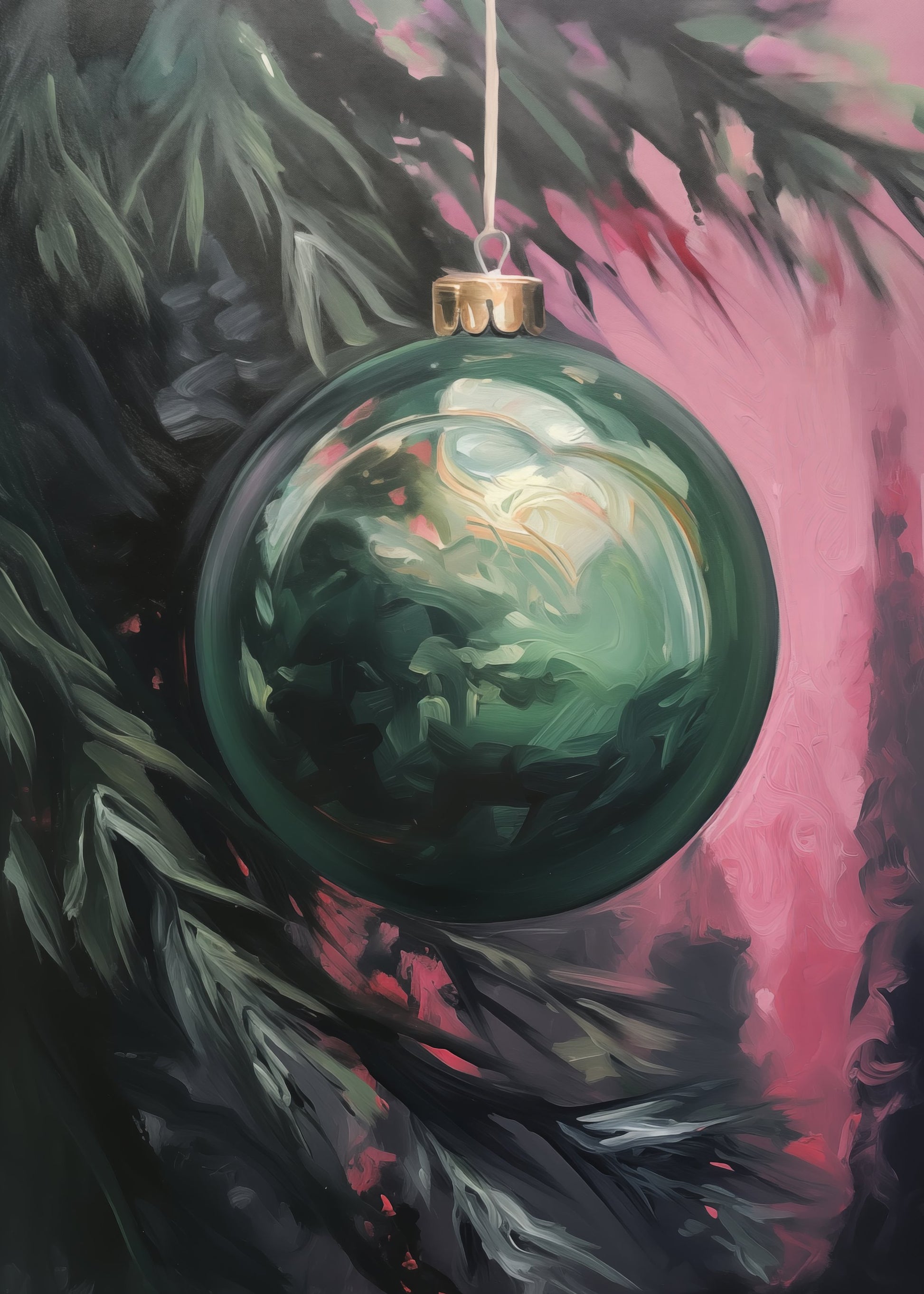 Christmas Bauble No 2 - Poster / Art Print