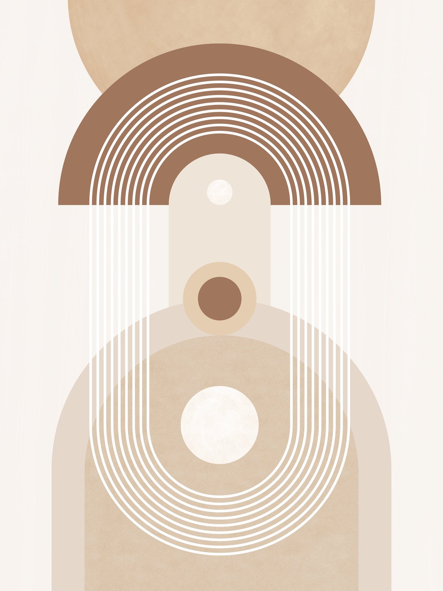Beige Mid Century Poster No.3 - Poster / Art Print