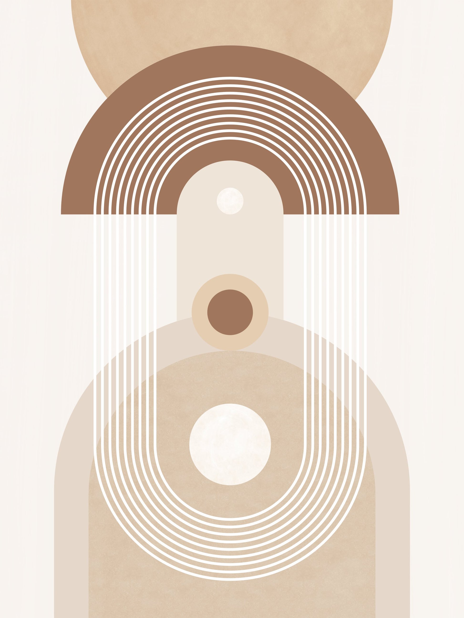 Beige Mid Century Poster No.3 - Poster / Art Print