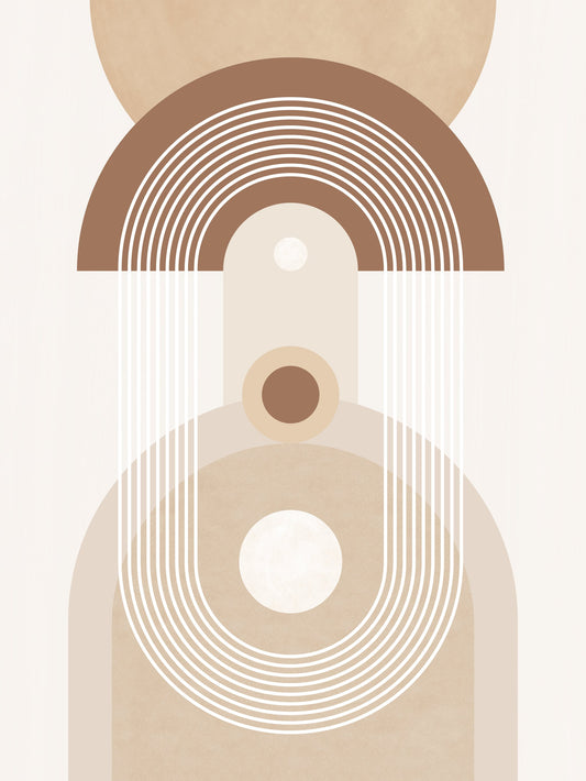 Beige Mid Century Poster No.3 - Poster / Art Print