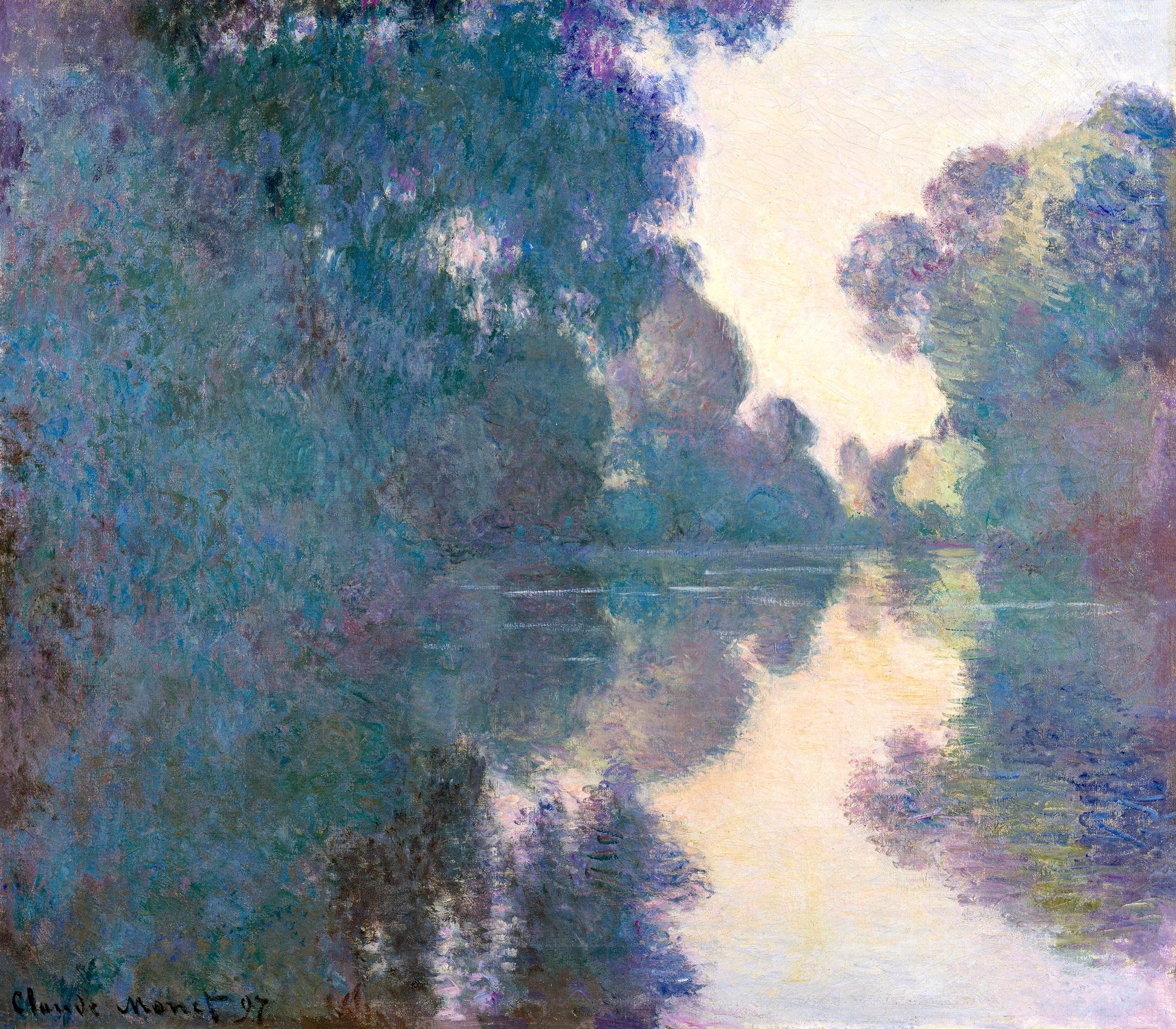 Morning On the Seine Near Giverny (1897) By Claude Monet - Poster / Art Print