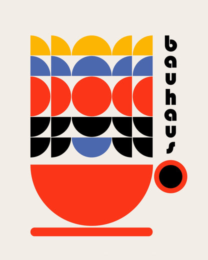 Bauhaus Coffee 70s Decor - Poster / Art Print