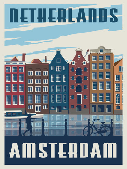 Amsterdam Travel Print - Poster / Art Print