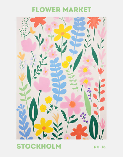 Flower Market Stockholm - Poster / Art Print