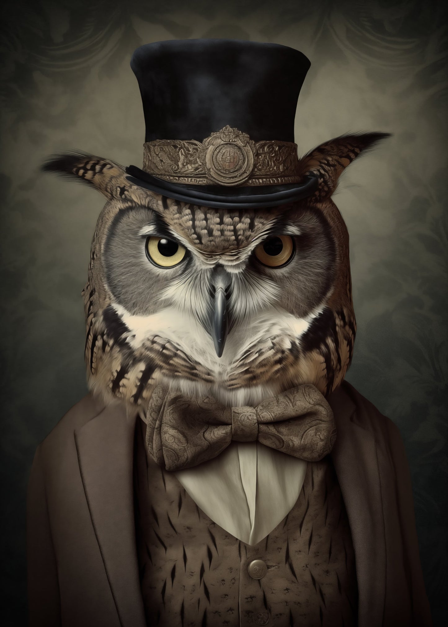 Dapper Owl Gentleman - Poster / Art Print