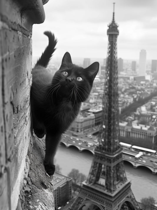 Kitty in Paris - Poster / Art Print