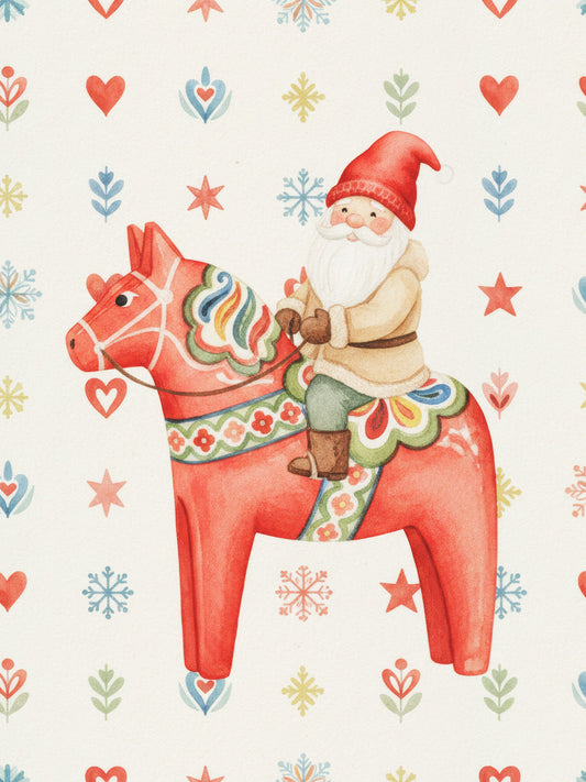 Gnome On Horse - Poster / Art Print